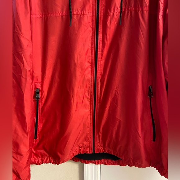 Calvin Klein red jacket zip front hooded windbreaker men XXL - Picture 4 of 8